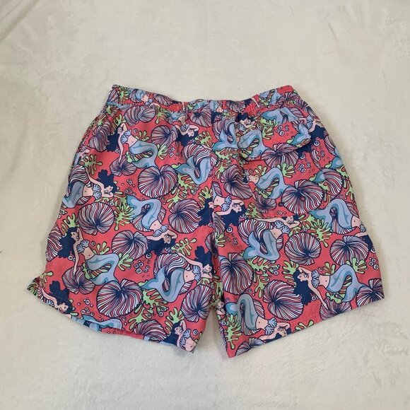 Vineyard Vines mermaid‎ ocean print elastic waist drawstring lined swim trunks - Picture 6 of 10